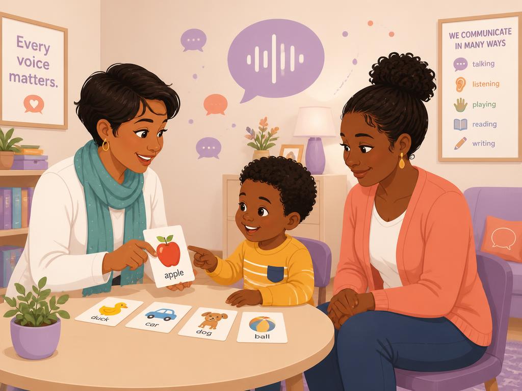 Pediatric Speech Therapy session illustration